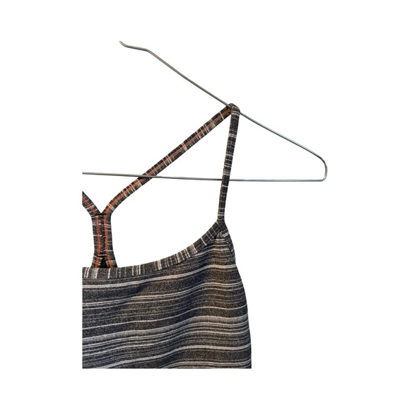 Lululemon Athletica Gray and White Stripped Fitted Tank Top Size 4 - Picture 3 of 11